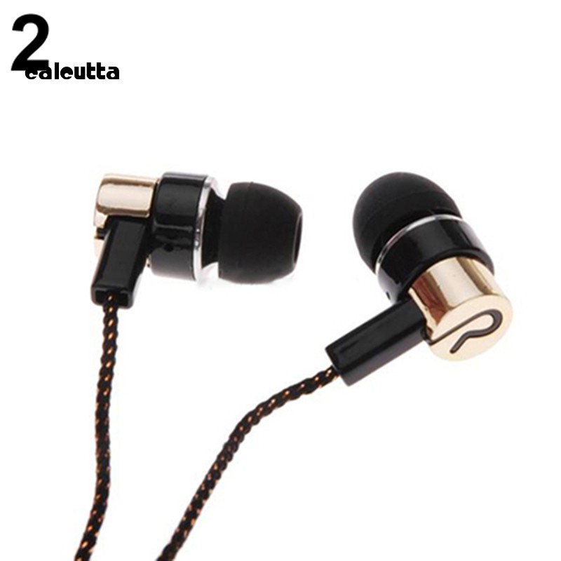 【Ready stock】3.5mm In-Ear Earbud Wired Stereo Braid Cord Earphone Headset for iPhone Samsung