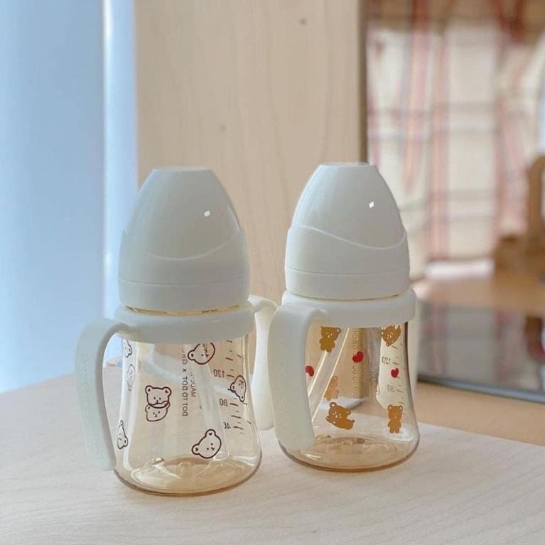 Bình sữa - hút DotGom/ HeartGom/PPSU gấu đen/ gấu tim 200ml- 300ml chính hãng cho bé