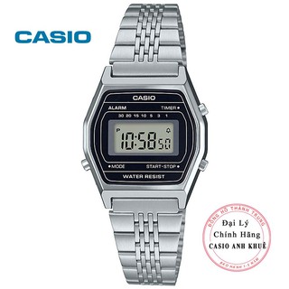 Đồng hồ điện tử nữ Casio LA690WA-1DF dây kim loại
