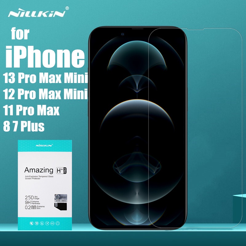 Kính cường lực Nillkin Amazing 9H/H+ Pro chống vỡ cho iPhone 13 12 11 Pro Max Mini iPhone 7 8 Plus iPhone X Xs Max XR