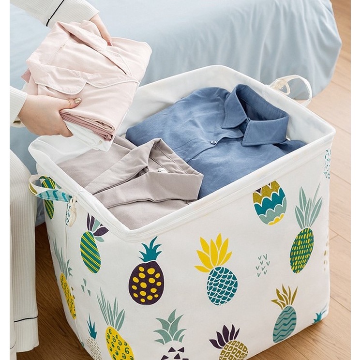 Túi đựng quần áo chăn màn bằng vải không thấm nước, giỏ đựng đồ đa năng size to 100 lít FAMAHA