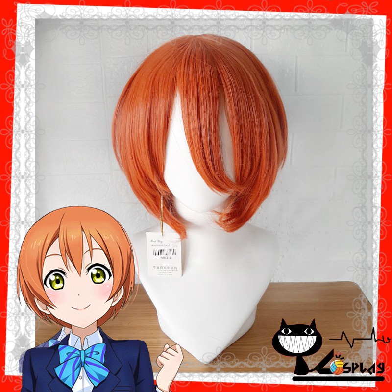 [Sẵn] Wig/tóc giả Rin/Nami - Love Live/One Piece màu cam đất (cơ bản nam nữ ngắn 30cm) Love Live