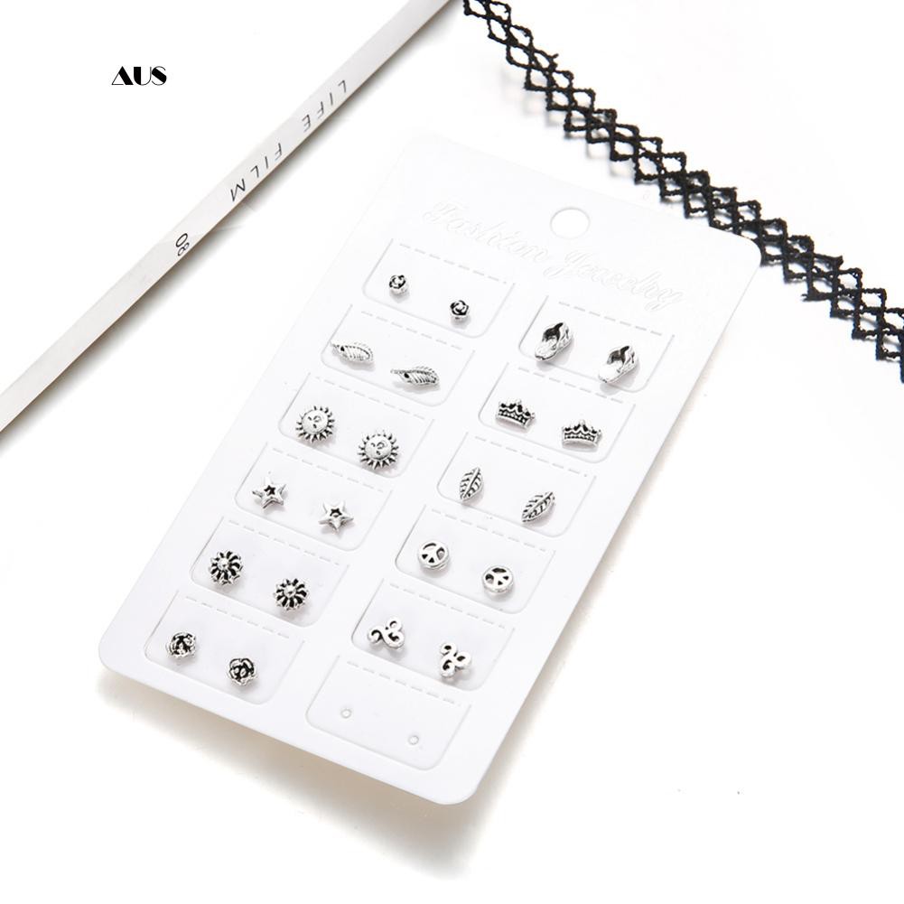 ♔1 Bông Tai Hình Hoa Lá Phong Cách Châu Âu Dành Cho Nữ