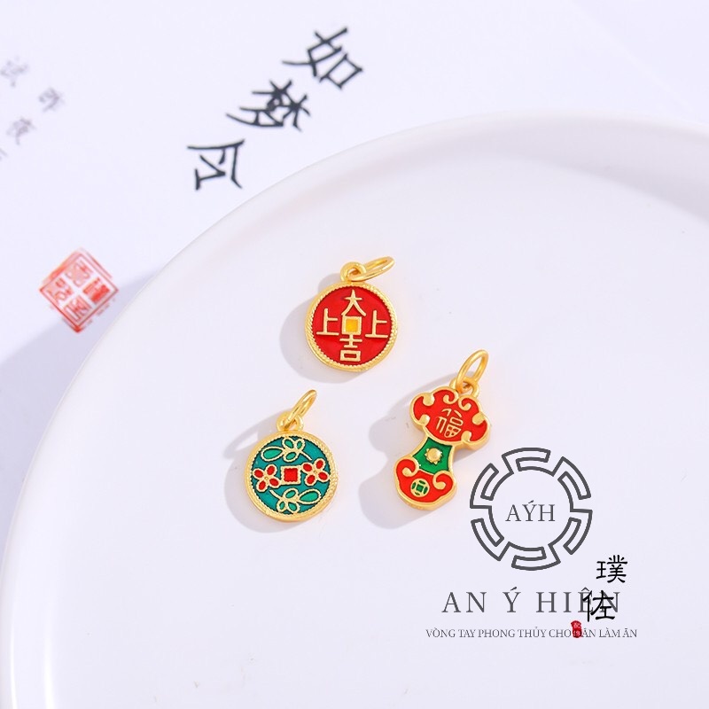 Charm Khóa vạn sự như ý đỏ #C222( An Ý Hiên)