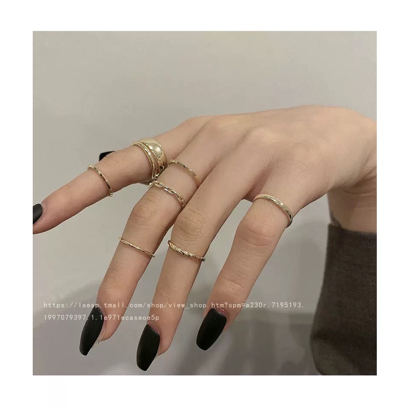 Set Bộ Nhẫn Bạc Dạng Hở Tuỳ Chỉnh Nhiều Kích Cỡ Kiểu Dáng Đơn Giản Tinh Tế Thời Trang Hàn Quốc Dobi N4