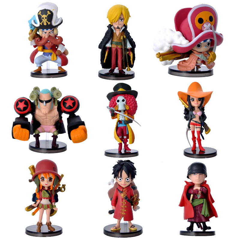 Set 9 mô hình nhân vật hoạt hình ROBIN LION phim One Piece để trang trí
