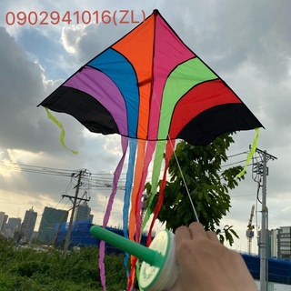 [MUA 1 TẶNG 1] Diều cầu vồng 7 đuôi - Tặng tay cầm thả diều 150m dây + túi vải (diều giá rẻ, diều thả, diều đẹp) diều cá