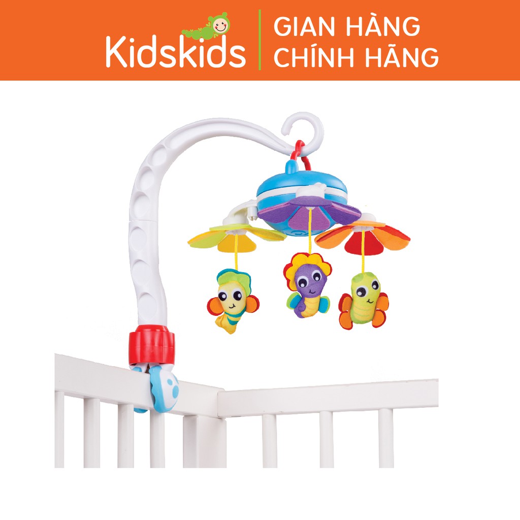 Đồ chơi treo nôi và xe đẩy phát nhạc Playgro Musical Travel Mobile, cho bé sơ sinh đến 5 thán