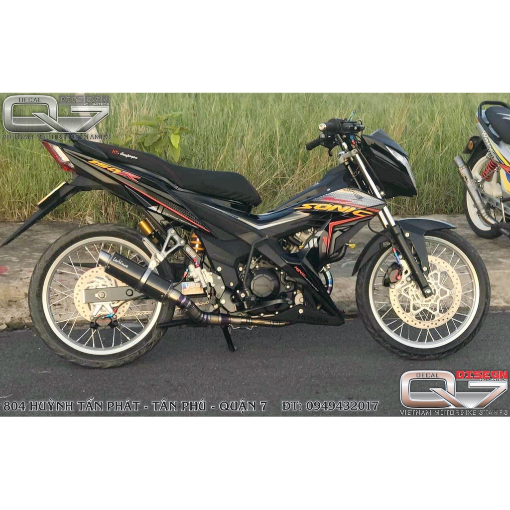 Tem rời sonic 150 cam đen