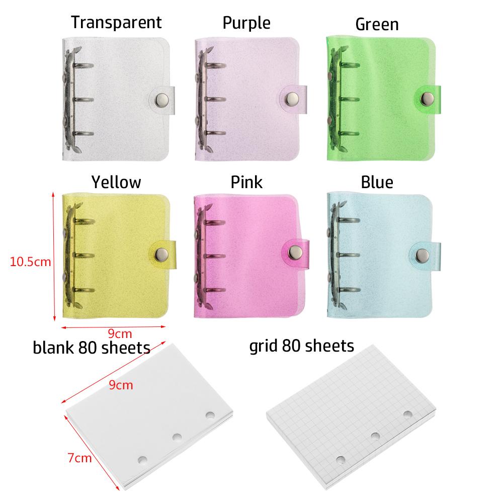 LANFY Vỏ Bọc Sổ Tay Nhật Ký 3 Lỗ Nhỏ Gọn