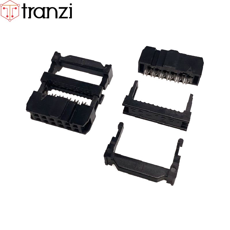 Đầu dập cáp 2.54mm IDE IDC 2x6P FC đen - túi 10 cái