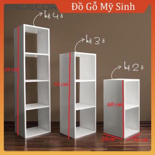 Kệ gỗ hình tổ ong sử dụng làm kệ sách gỗ nhiều tầng lắp ghép tiện dụng Sindecor