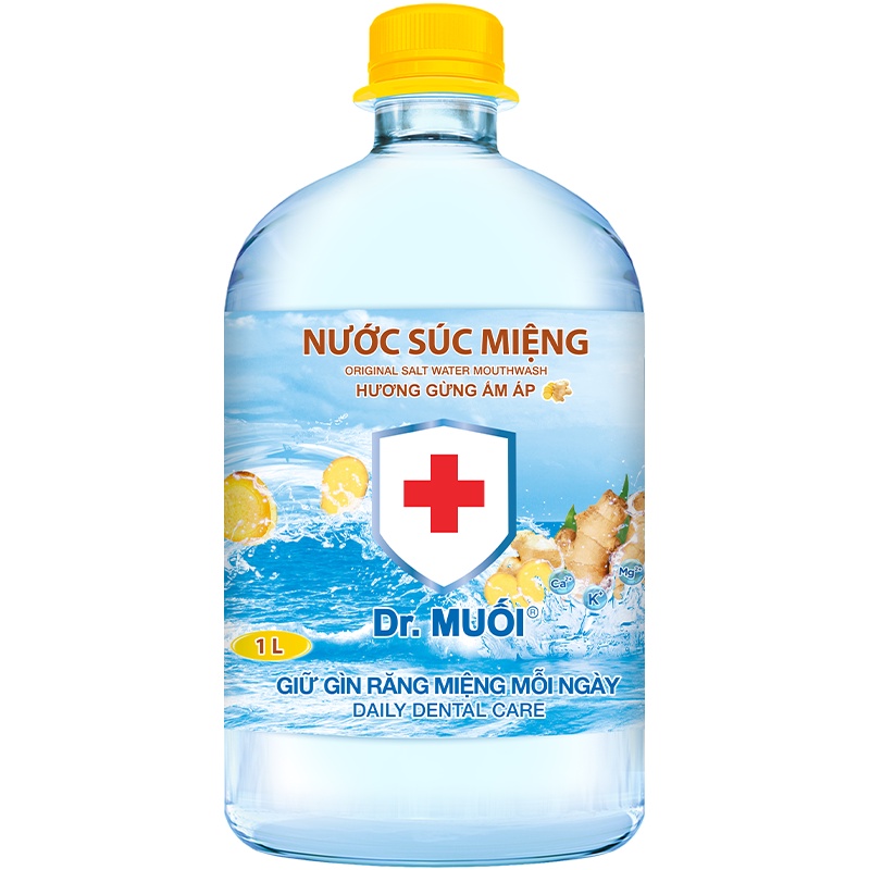 NƯỚC MUỐI XÚC MIỆNG DR MUỐI VỊ GỪNG 500ML