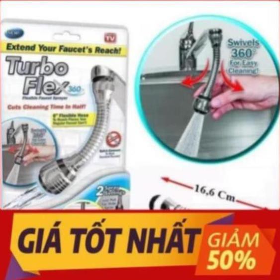 VÒI NỐI TĂNG ÁP BỒN RỬA CHÉN XOAY 360 ĐỘ TURBO FLEX