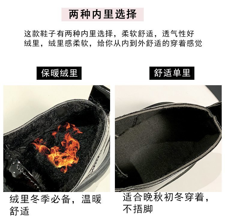 Giày Da Đế Thấp Mũi Tròn Xinh Xắn Thời Trang Cho Nữ