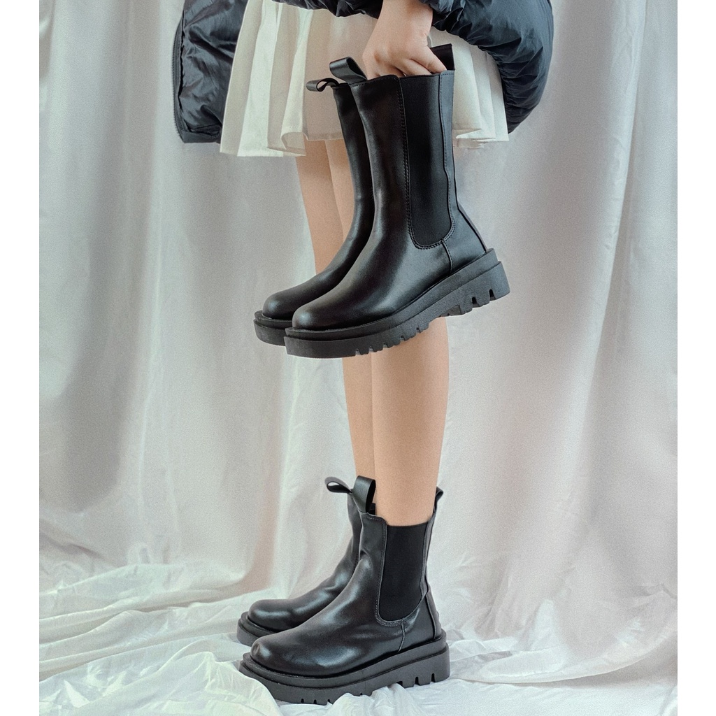 CHEASEL BOOTS nữ loại 1 Hàn Quốc da cao 20-25cm cá tính thời trang thu đông 2022