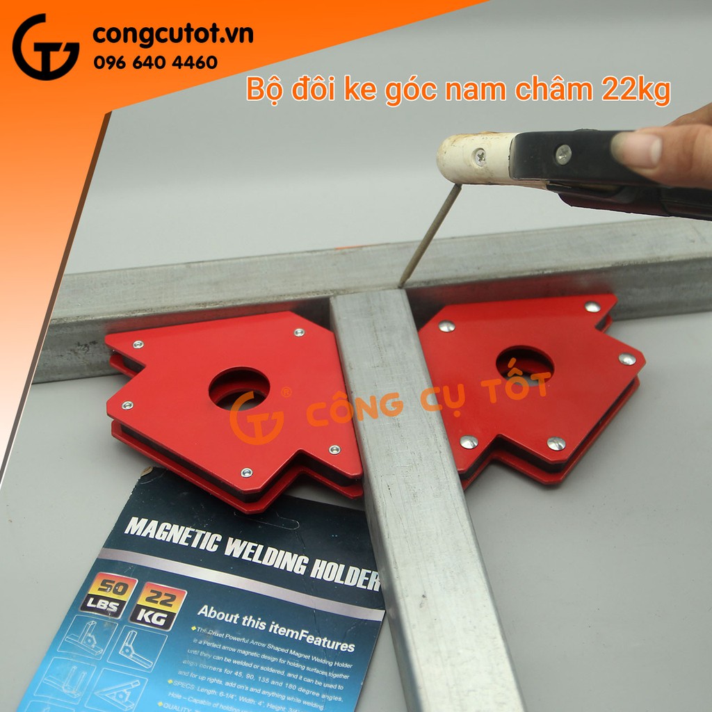 Cặp ke góc nam châm 50lbs hút 22kg
