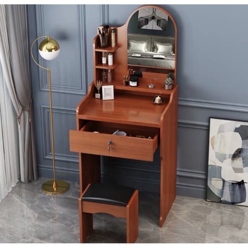 Bàn trang điểm mini hình mèo cute kèm ghế