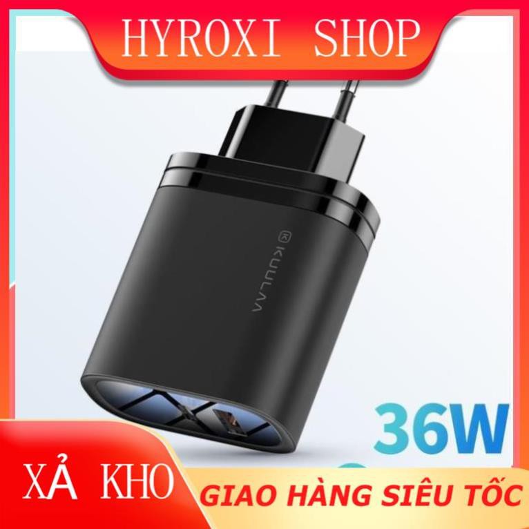 Cốc Sạc Nhanh 2 Cổng USB - Type C QC3.0 KuuLaa 36W dành cho Xiaomi Iphone Huawei OPPO PD36W HYROXISHOP