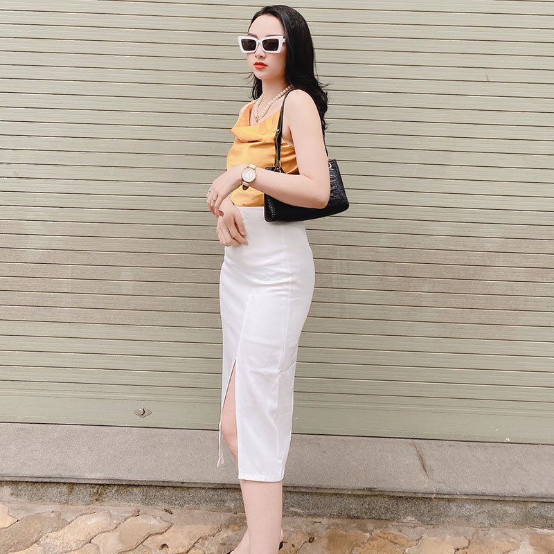 Chân Váy Dài Ulzzang MOLENTO Chân Váy Chữ A Dài Qua Gối Phong Cách Hàn Quốc 2021 - M13 | BigBuy360 - bigbuy360.vn
