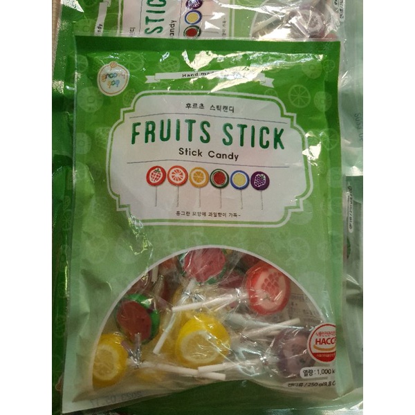 Kẹo Mút Hoa Quả Hàn Quốc Fruits Stick 250g