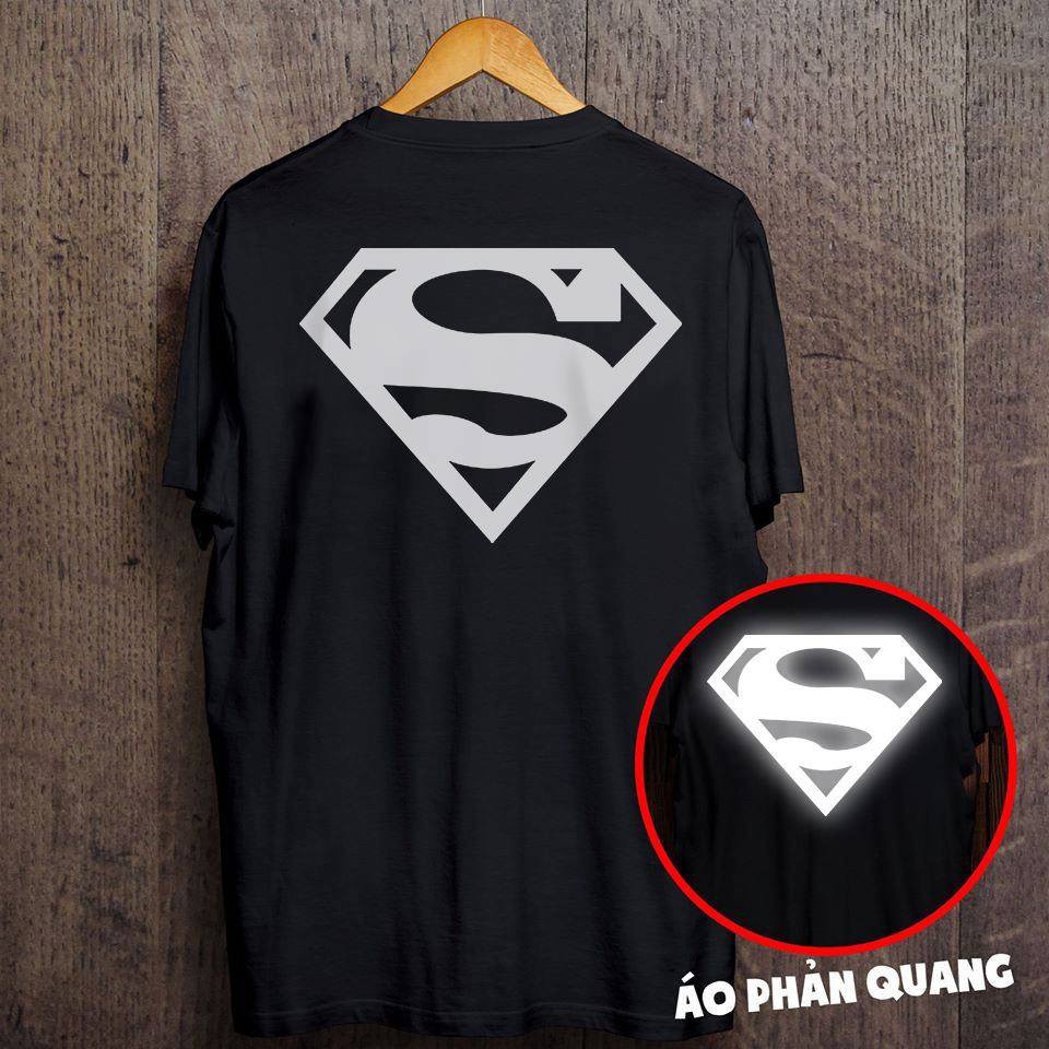 P1SPM - Áo phông phản quang một màu Superman , áo thun nam nữ, quần khaki, quần nữ, sét bộ mặc ở nhà, áo thun tay dài