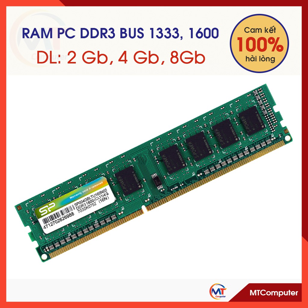 Ram DDR3 2Gb 4Gb Bus 1066 1333 1600 dành cho máy tính bàn, Ram PC, Ram PC3, Ram d3 chính hãng Hynix,