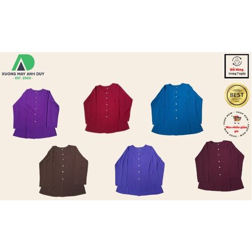Áo Nữ Trung Niên Bà Ba Cách Tân Chất Lụa Suông Mềm Nhẹ Thoáng Mát