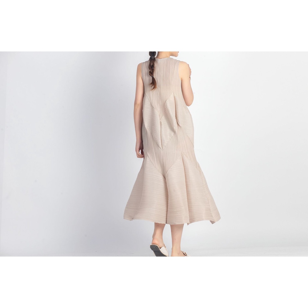 Đầm Lửng Không Tay Màu Sắc Trơn Phong Cách Hàn Quốc Thời Trang Mùa Hè Cho Nữ