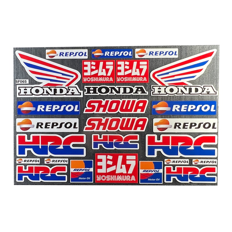 Đề Can Phản Quang Chống Thấm Nước Dán Trang Trí Xe Mô Tô honda hrc yoshimura repsol