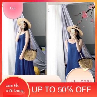 Đầm nữ 🌸 váy 2 dây đũi xuông - đầm trơn basic nữ cực xinh 🌸