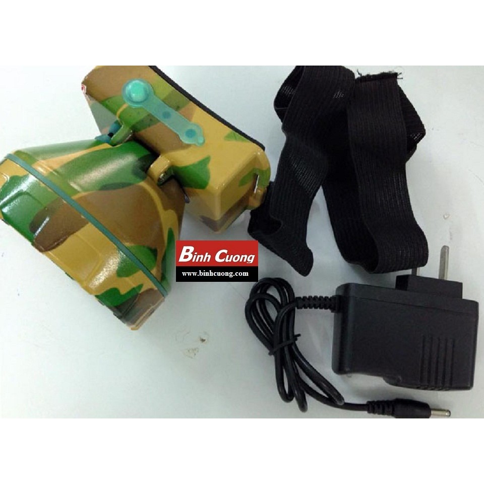 Đèn pin sạc đội đầu nhỏ rằn ri đi đêm tiện lợi