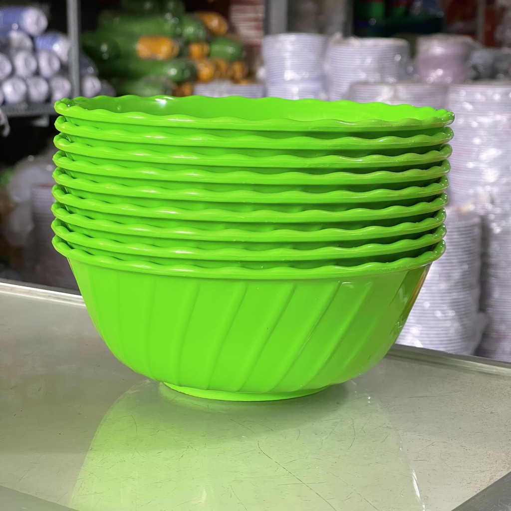 Tô Đựng Cơm Canh Bằng Nhựa Màu Xanh Vĩnh Phát, Đủ Kích Cỡ Nhựa Dẻo PE Bền Không Vỡ Của Gia Dụng Du Thủy | BigBuy360 - bigbuy360.vn