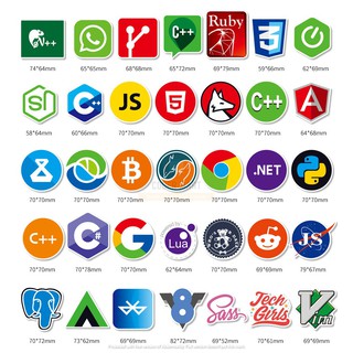 Set 111 Sticker lập trình (Hình thật)