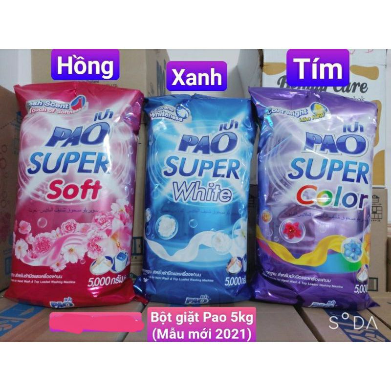 (Giá hủy diệt)(yêu thích)Bột giặt pao 5kg thái lan(đủ màu)