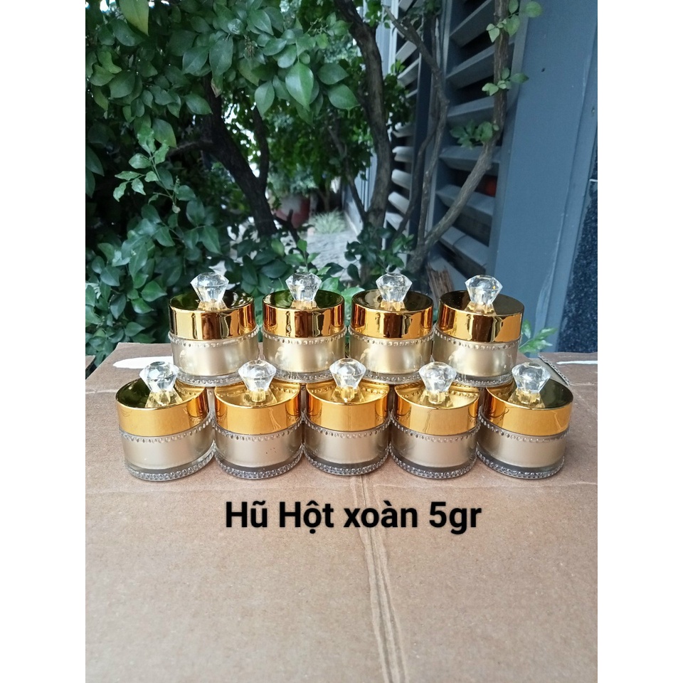 Hủ đựng kem mặt hột xoàn 5g cao cấp vàng