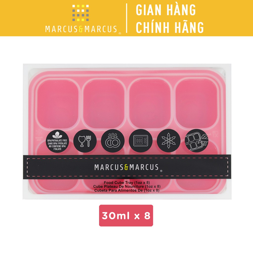 Khay silicon trữ đông đồ ăn dặm cho bé Marcus &amp; Marcus – Marcus (30ml x 8 ngăn)