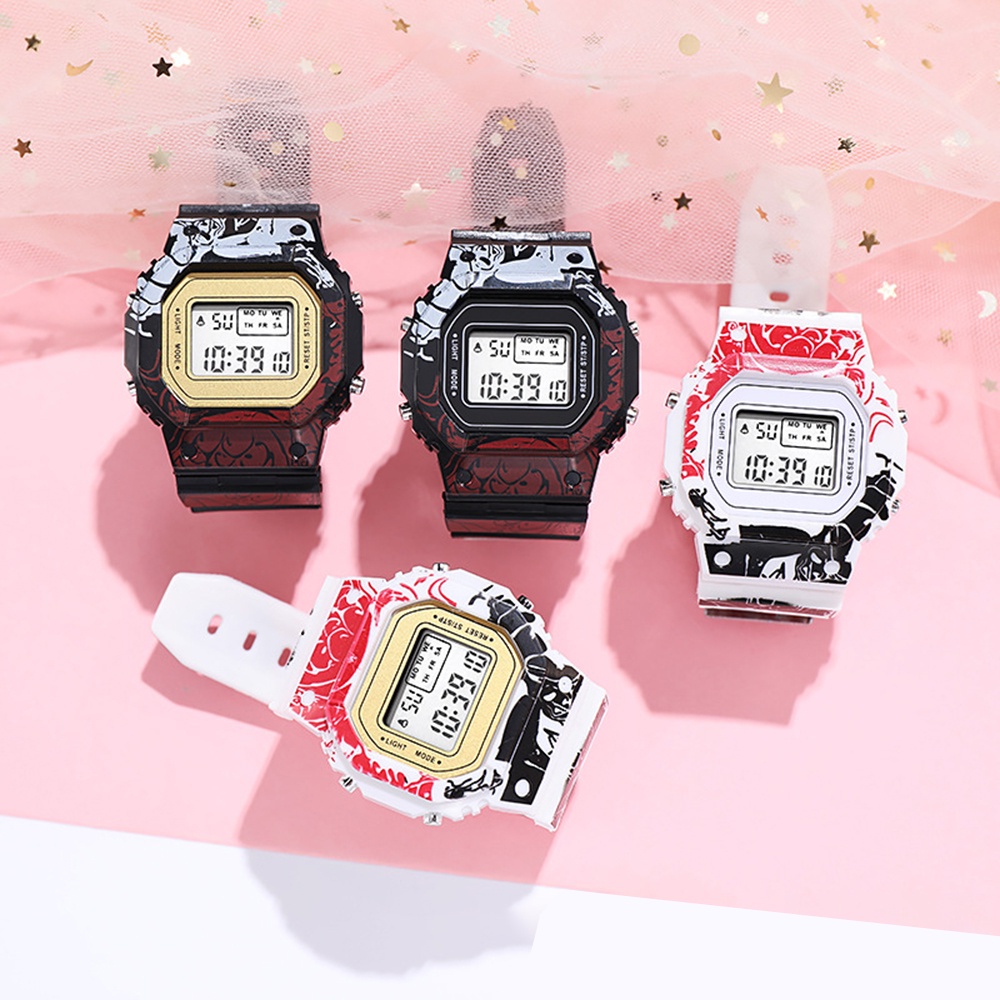 Đồng Hồ Điện Tử Đa Năng Họa Tiết Hoạt Hình One Piece Dành Cho Bé Trai Và Bé Gái