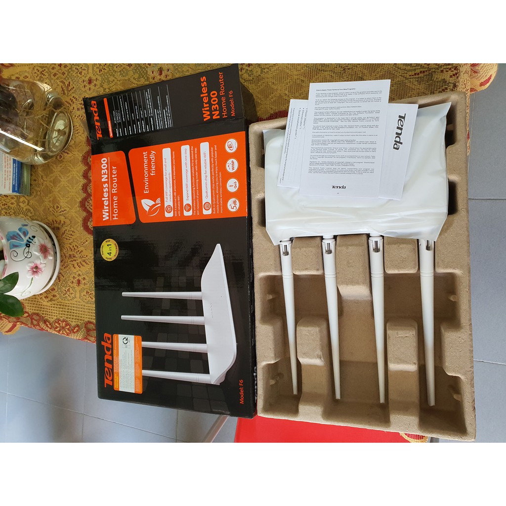 Bộ phát sóng Wifi Tenda 4 anten 300Mps F6 - Hàng Chính Hãng | BigBuy360 - bigbuy360.vn