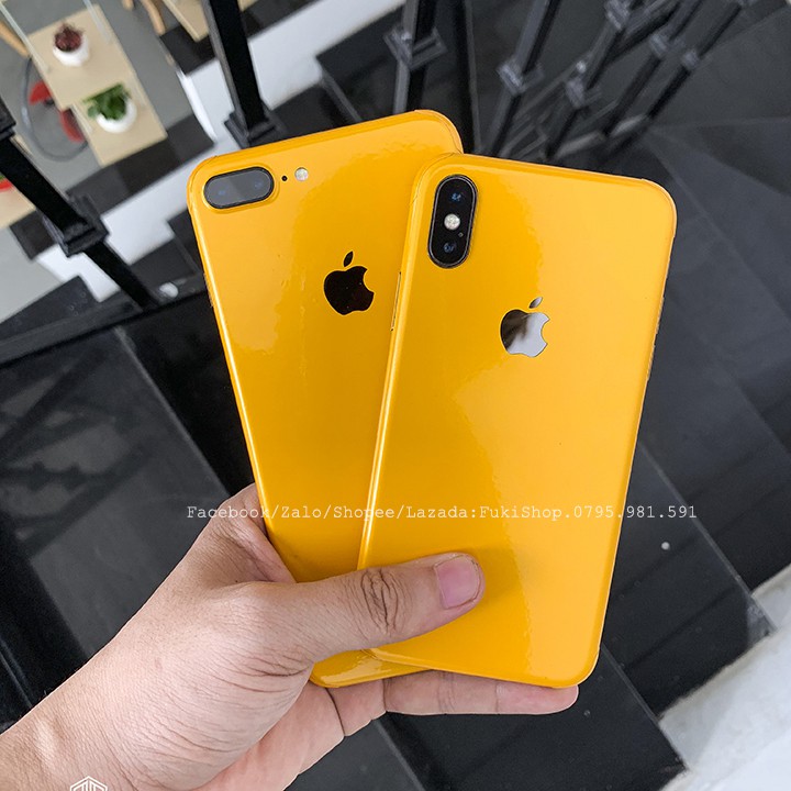 [IPHONE]Tấm Dán Skin mặt sau Glossy Bumblebee Vàng Full Viền Dành cho 5 6 7 8 6plus 7plus 8plus X XS XR XSMAX 11 PRO MAX