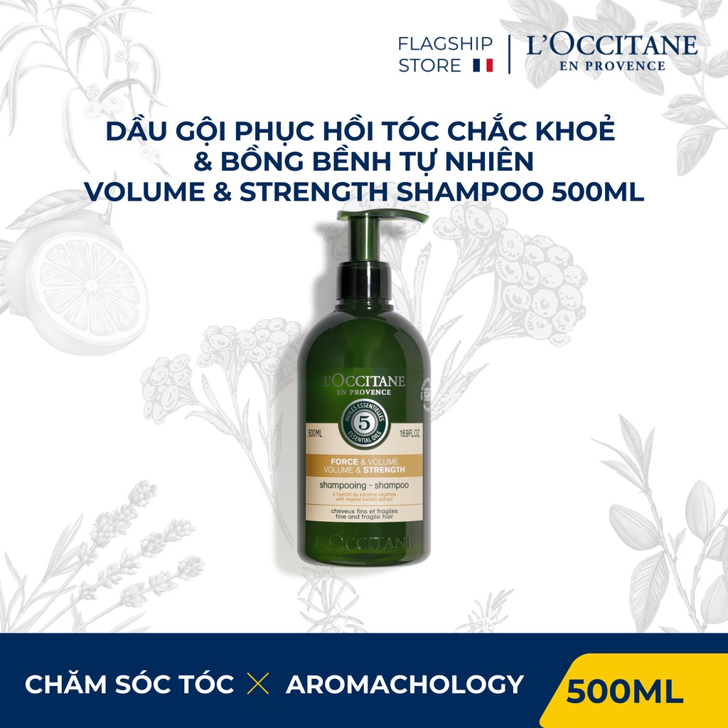 Dầu Gội Phục Hồi Tóc Chắc Khoẻ và Bồng Bềnh Tự Nhiên 500ml L'Occitane