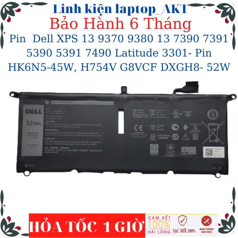Pin Dell XPS 13 9370 9380 13 7390 7391 5390 5391 7490 Latitude 3301 P82G P82G001 Pin HK6N545W H754V 