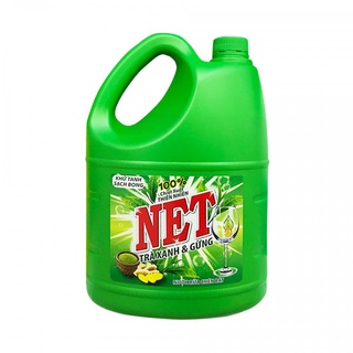 Nước rửa chén NET đậm đặc Trà Xanh và Gừng 4kg