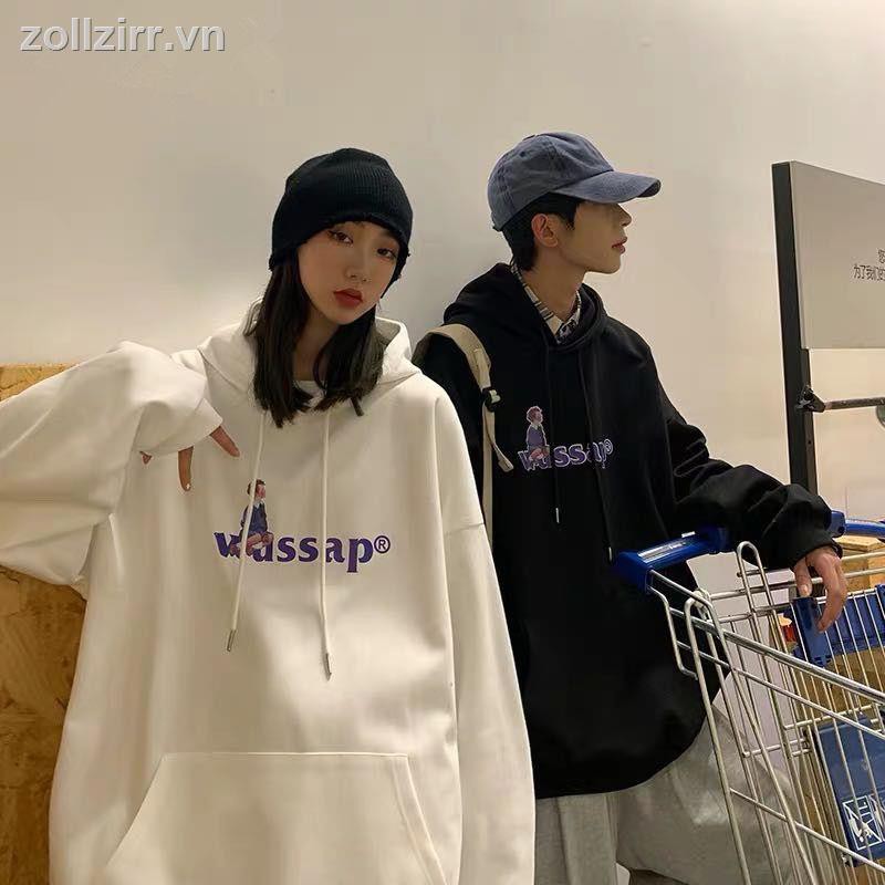 Áo hoodie dài tay thiết kế đơn giản thời trang cho cặp đôi | BigBuy360 - bigbuy360.vn