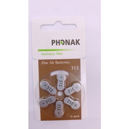Pin máy trợ thính size 312 Phonak