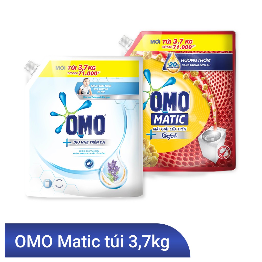 Nước giặt OMO Matic 3,7kg (Túi) #2