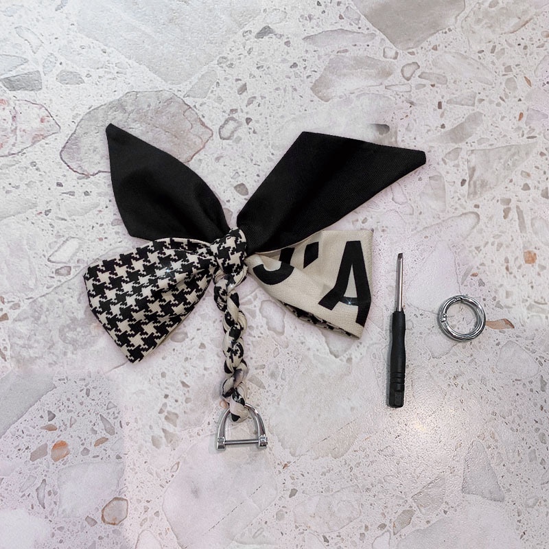 Móc chìa khóa xe hơi hình nơ đơn giản cao cấp sang trọng chống thất lạc