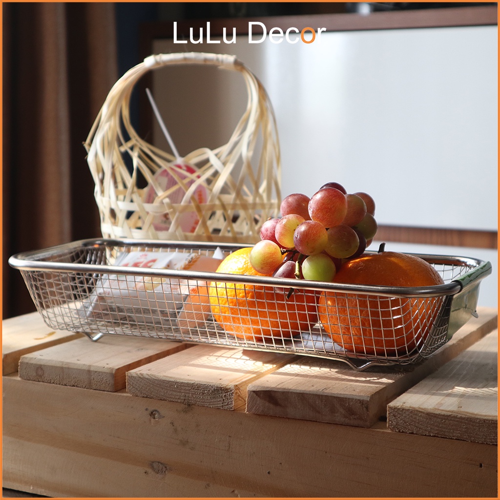 Rổ Lưới Inox 304 Đựng Rau, Củ, Quả, Đồ Ăn Chiên - Gia Dụng Nhà Bếp