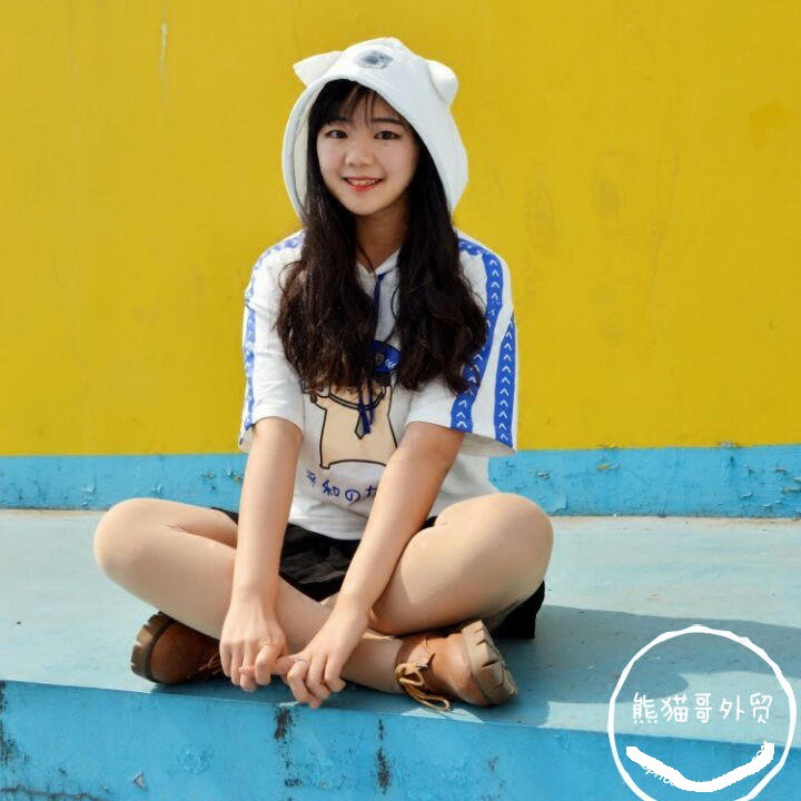 Áo Hoodie Ngắn Tay In Họa Tiết Hoạt Hình Xinh Xắn | BigBuy360 - bigbuy360.vn