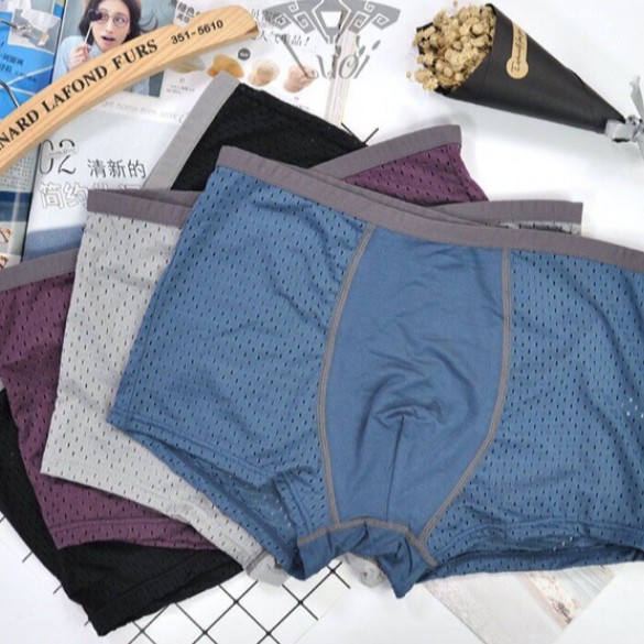 HỘP 4 QUẦN SỊP ĐÙI THÔNG HƠI NAM